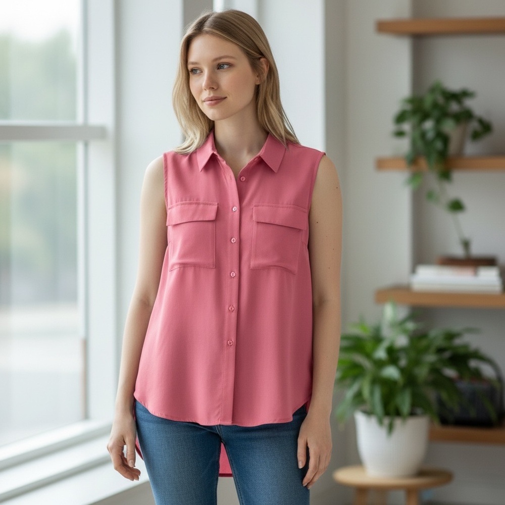 Worthington Rose Sleeveless Blouse